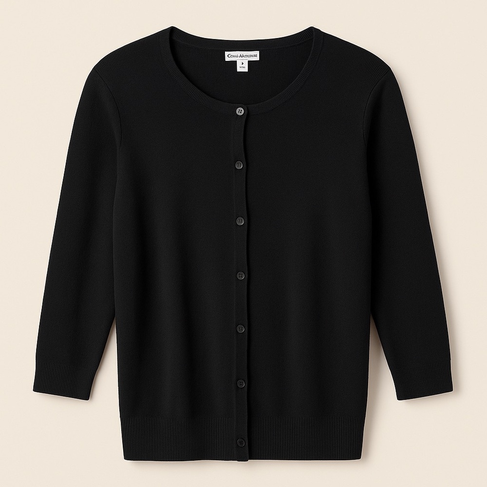 Croft & Barrow Women's Black Button-Up Cardigan